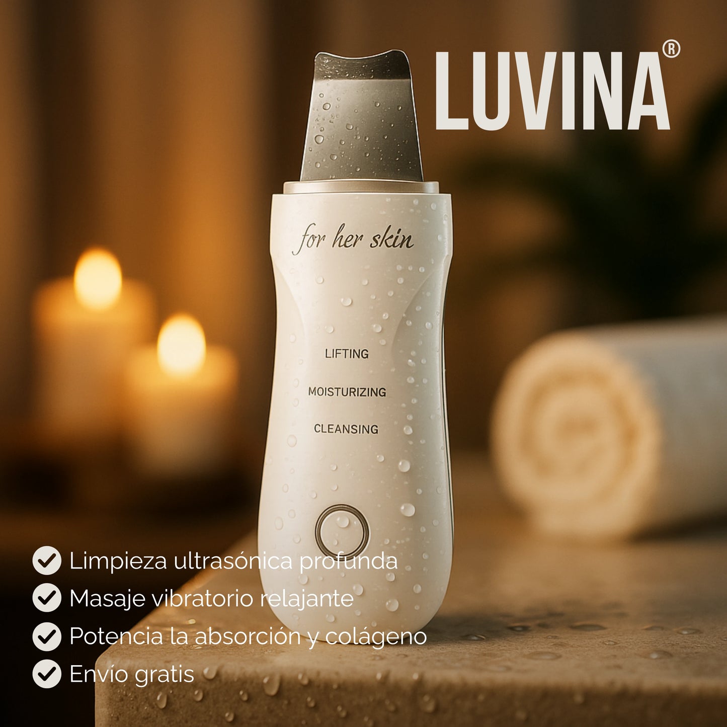 Luvina | Limpiador Facial Ultrasónico