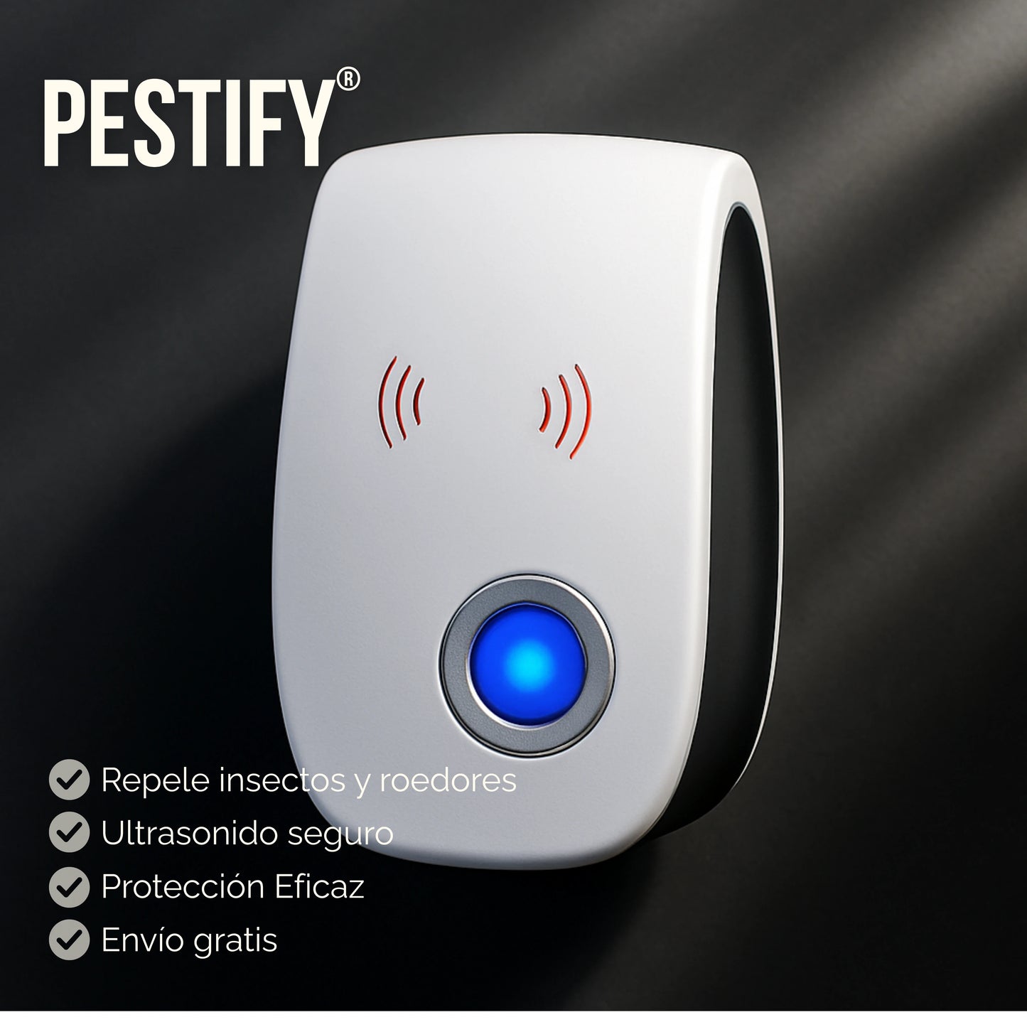 Pestify | Repelente Ultrasónico de Roedores e Insectos X3