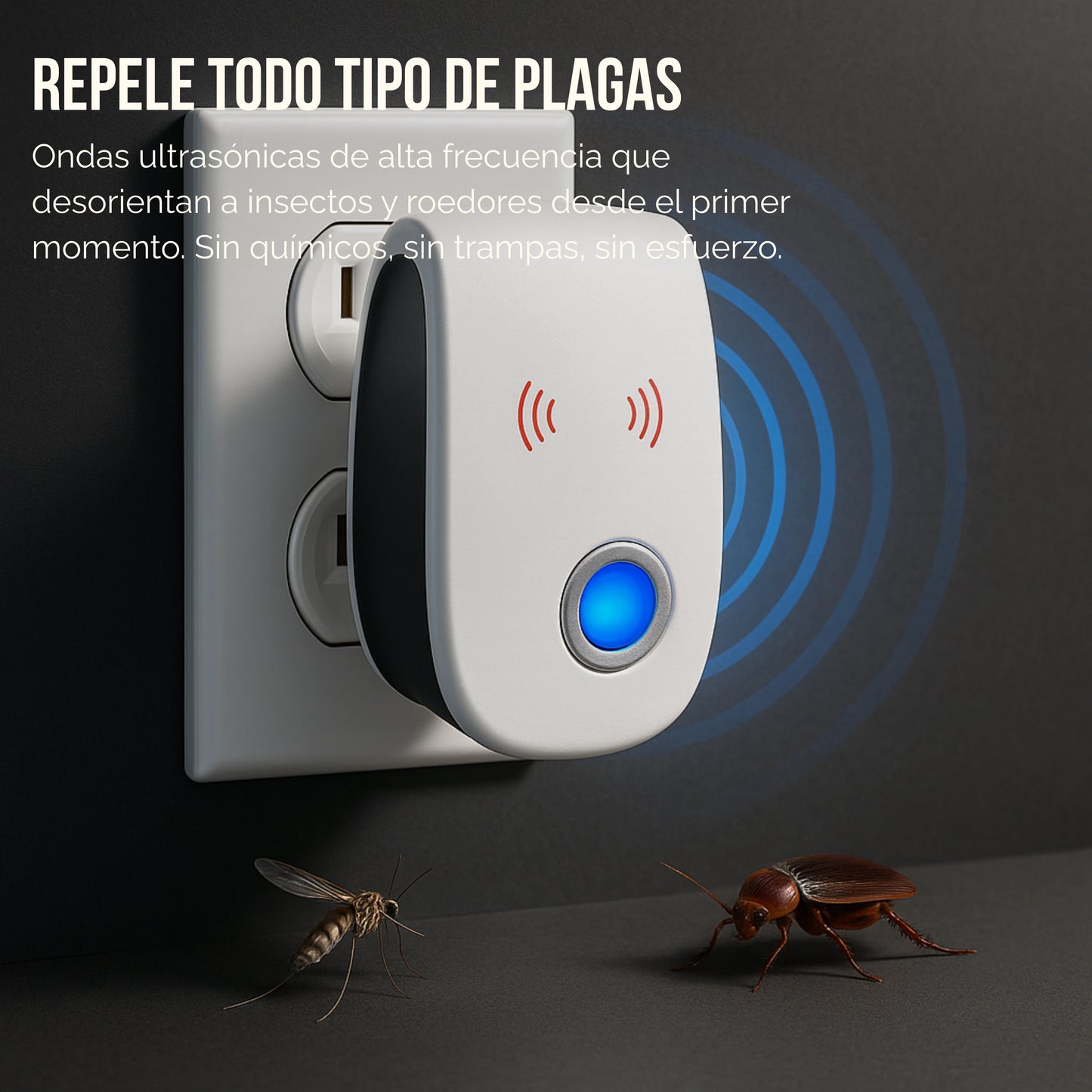 Pestify | Repelente Ultrasónico de Roedores e Insectos X3
