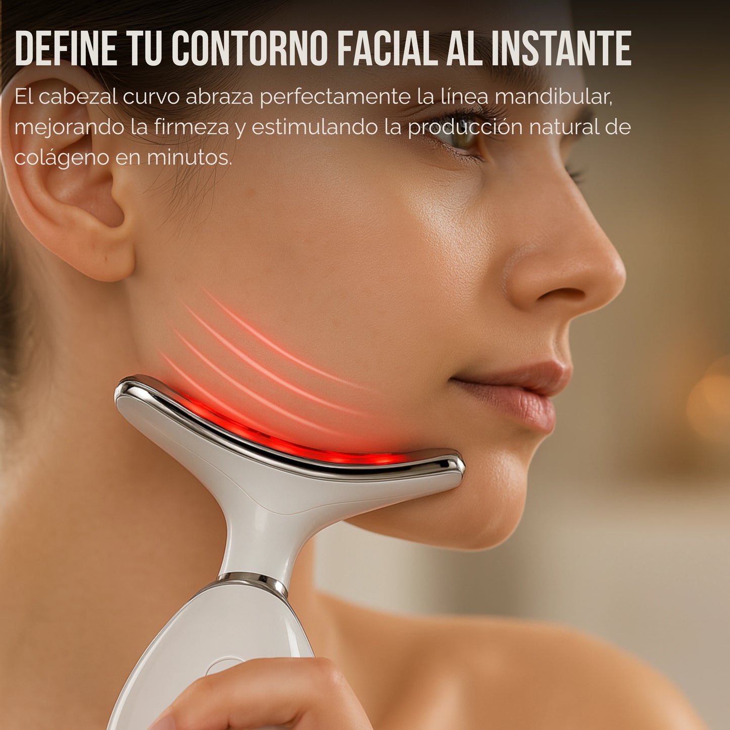 Clarion | Masajeador Facial Reafirmante con Luz LED