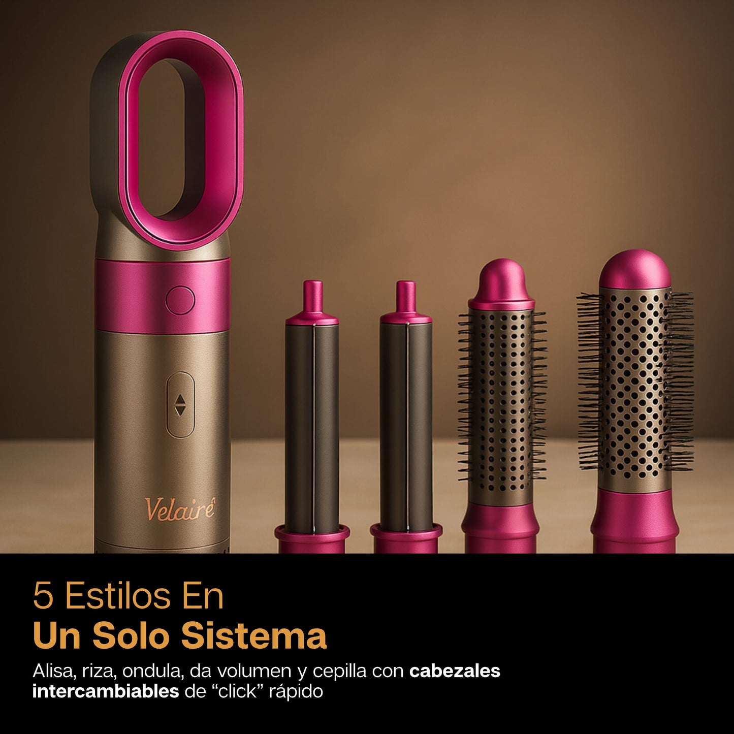 Velairé | Cepillo Secador Iónico 5 en 1