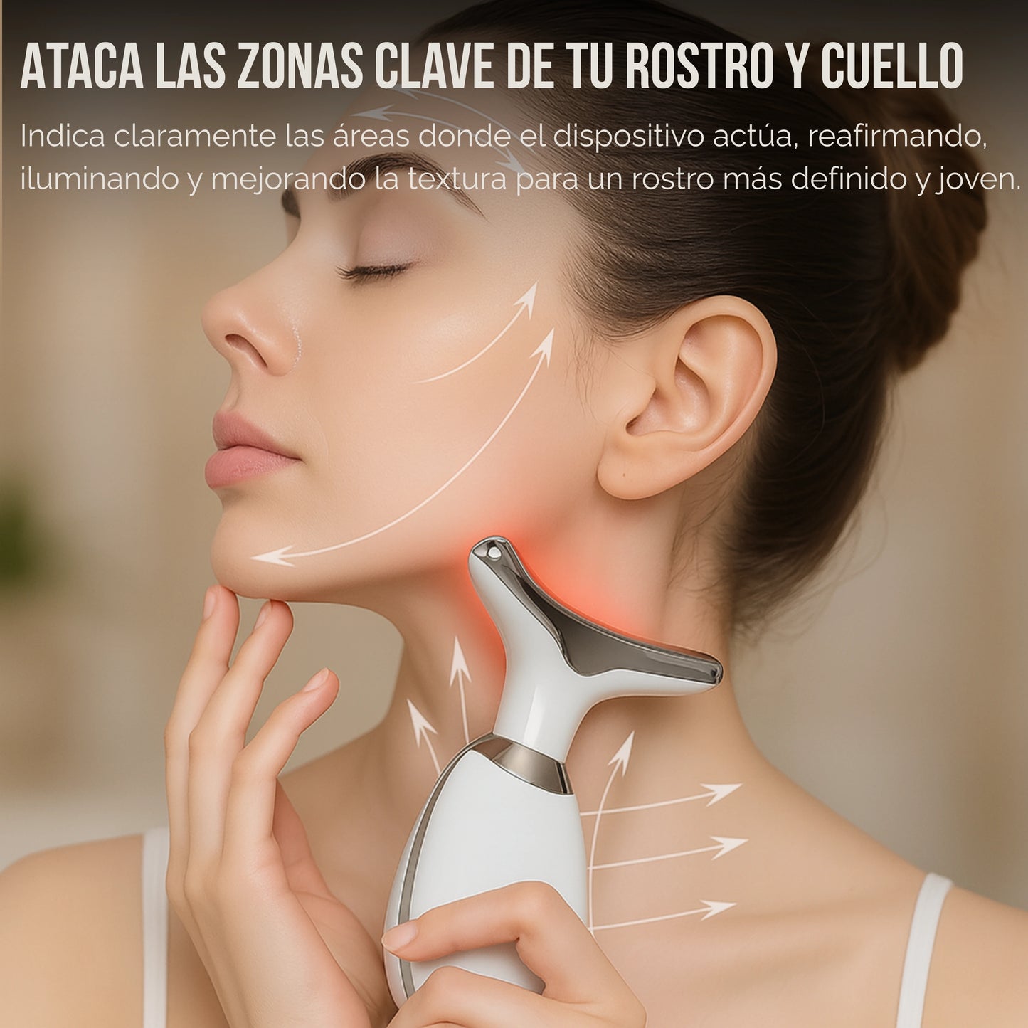 Clarion | Masajeador Facial Reafirmante con Luz LED