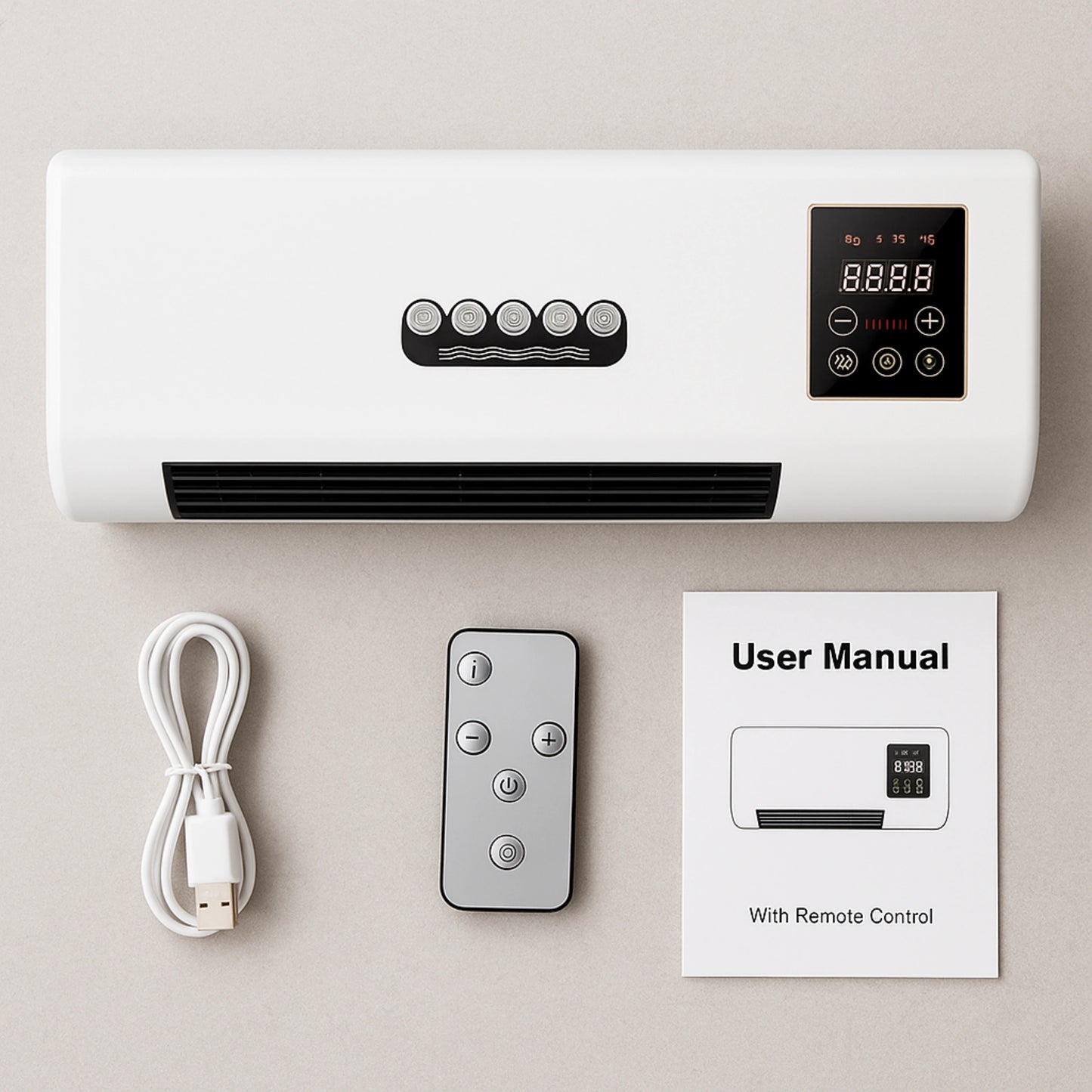 Aelion | Ventilador Calefactor de Pared