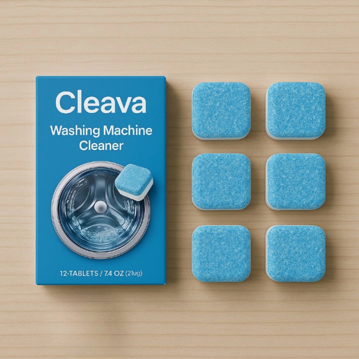 Cleava | Pastillas Limpieza Profunda Para Lavadora x 12