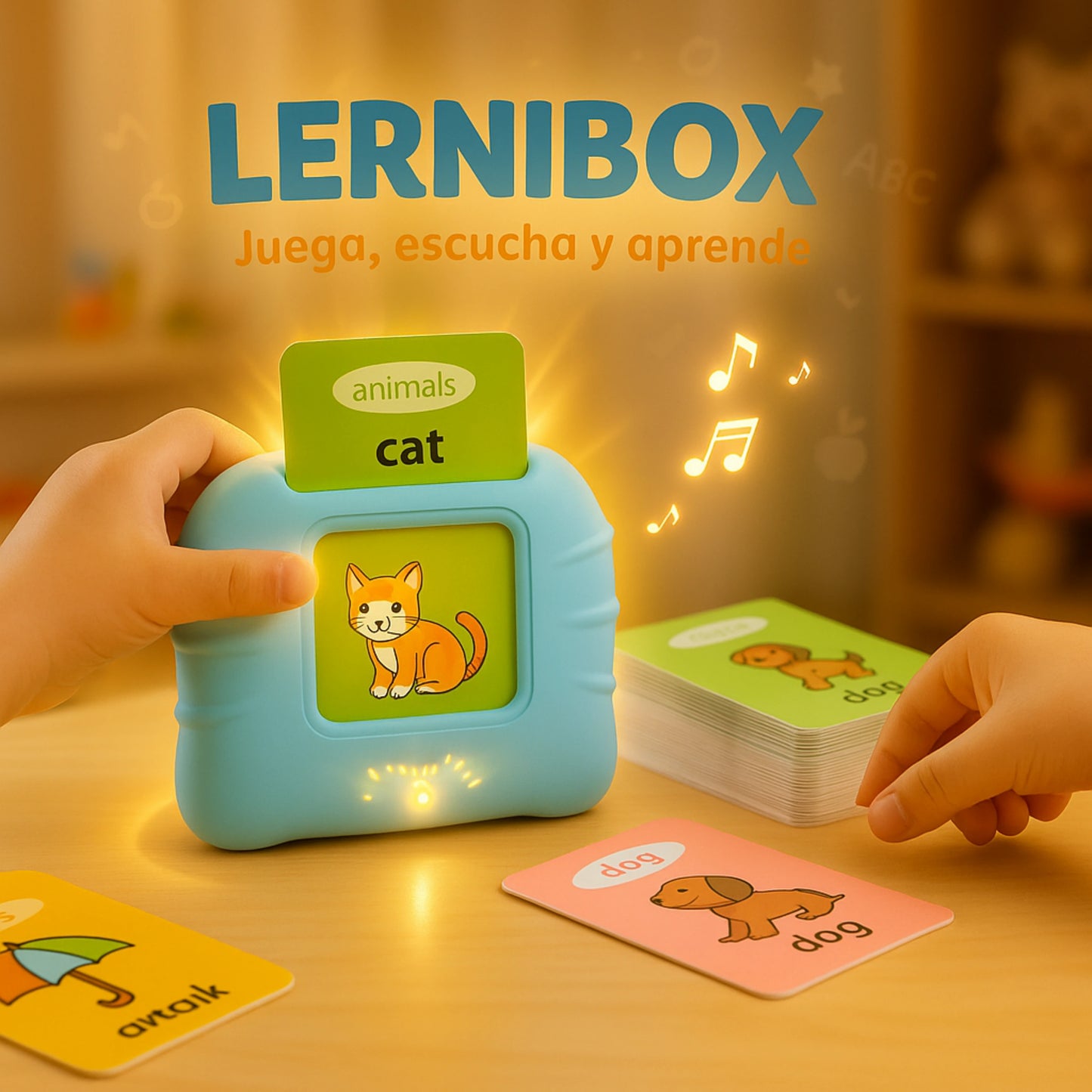 LerniBox | Lector de Tarjetas Didáctico Bilingüe