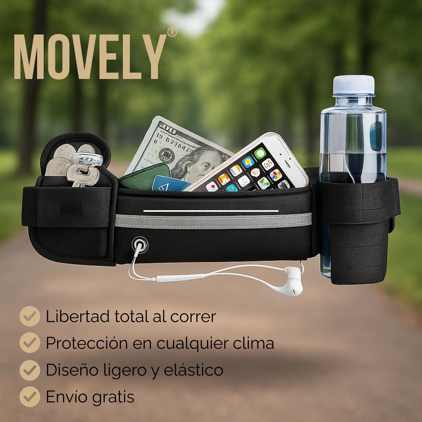 Movely | Cinturón Running Ultradelgado