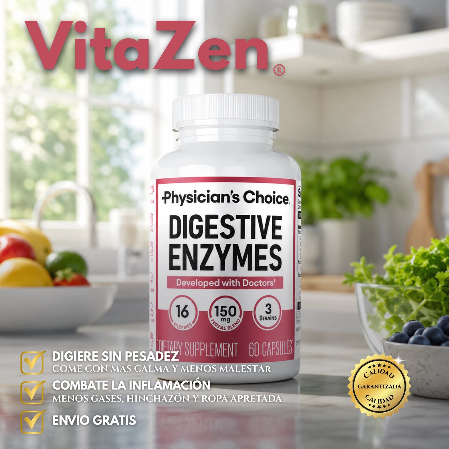 VitaZen | Capsulas de Enzimas Digestivas