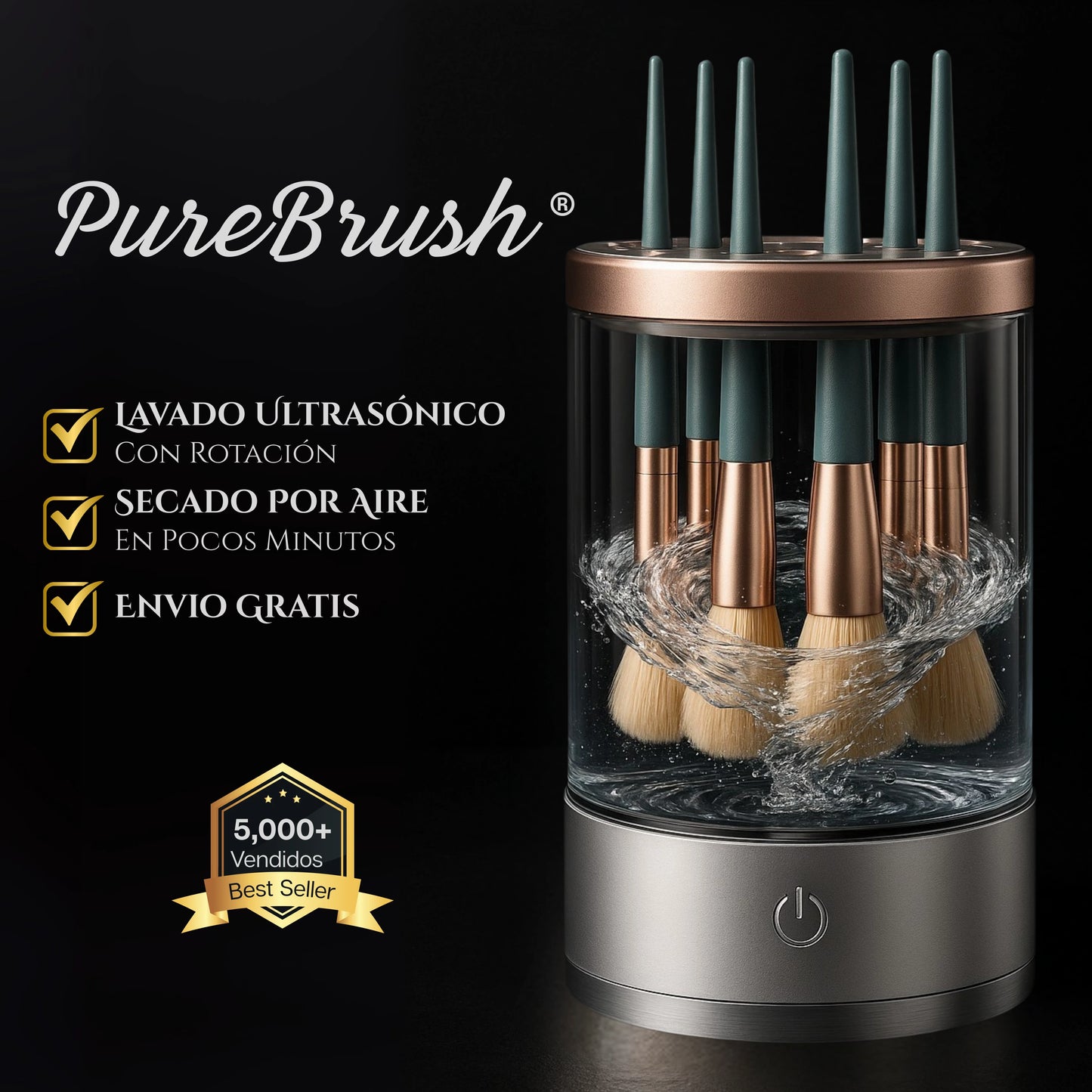 PureBrush | Limpiador Ultrasonico De Brochas