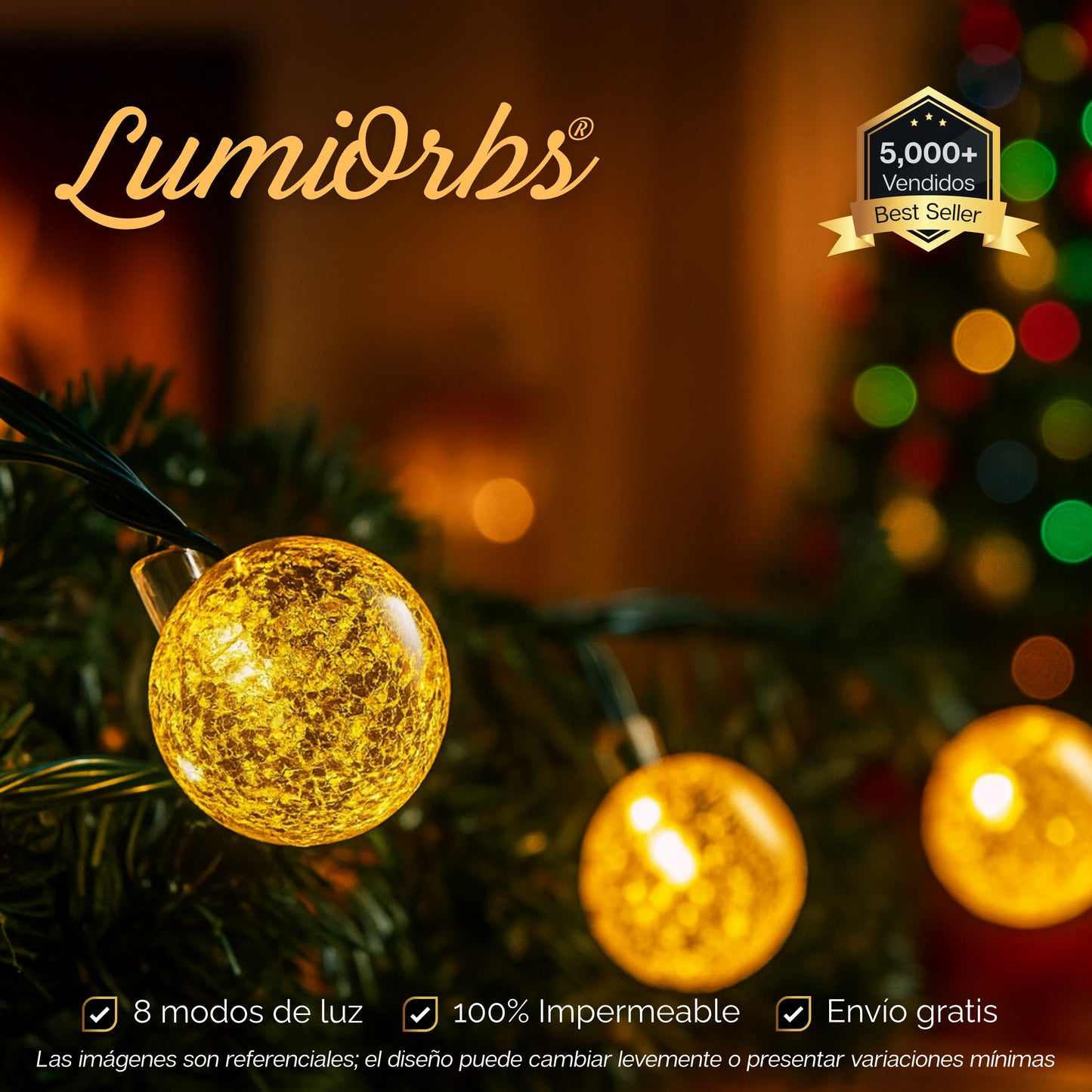 LumiOrbs | Luces Navideñas Solares Autosuficientes