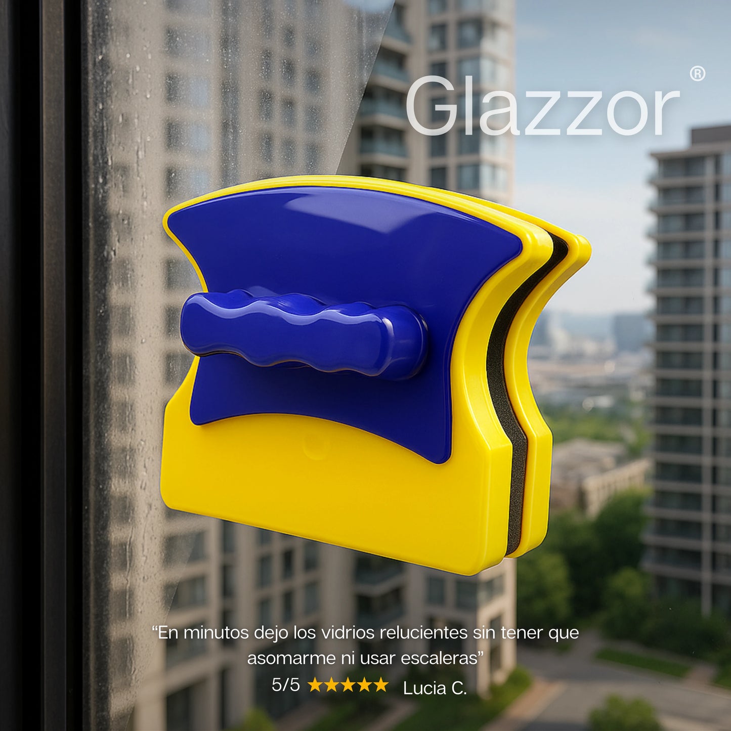 Glazzor | Cepillo Magnético Limpia Vidrios