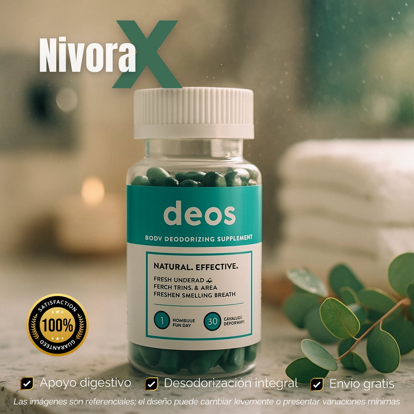 NivoraX | Suplemento Desodorante Interno 100% Natural