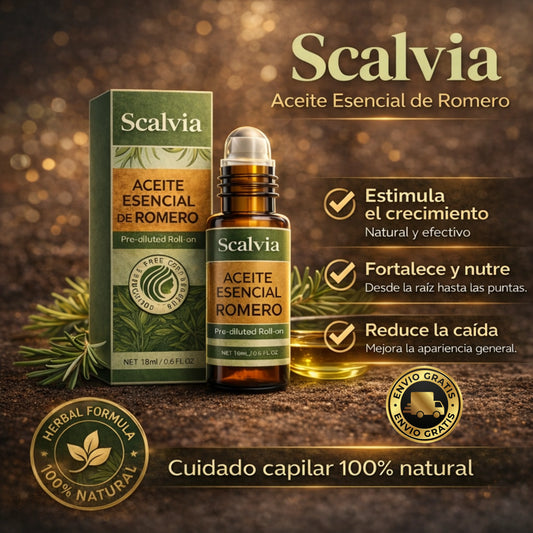 Scalvia | Aceite Esencial De Romero Para Crecimiento de Cabello