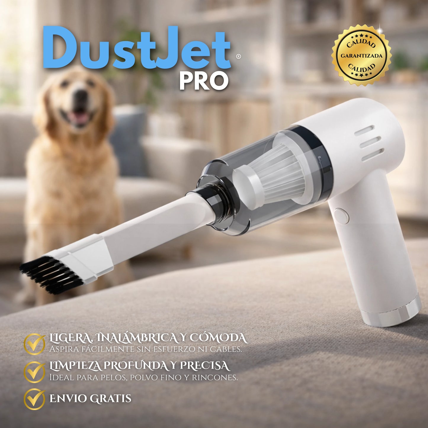 DustJet Pro | Aspiradora Portátil Multiuso Desmontable