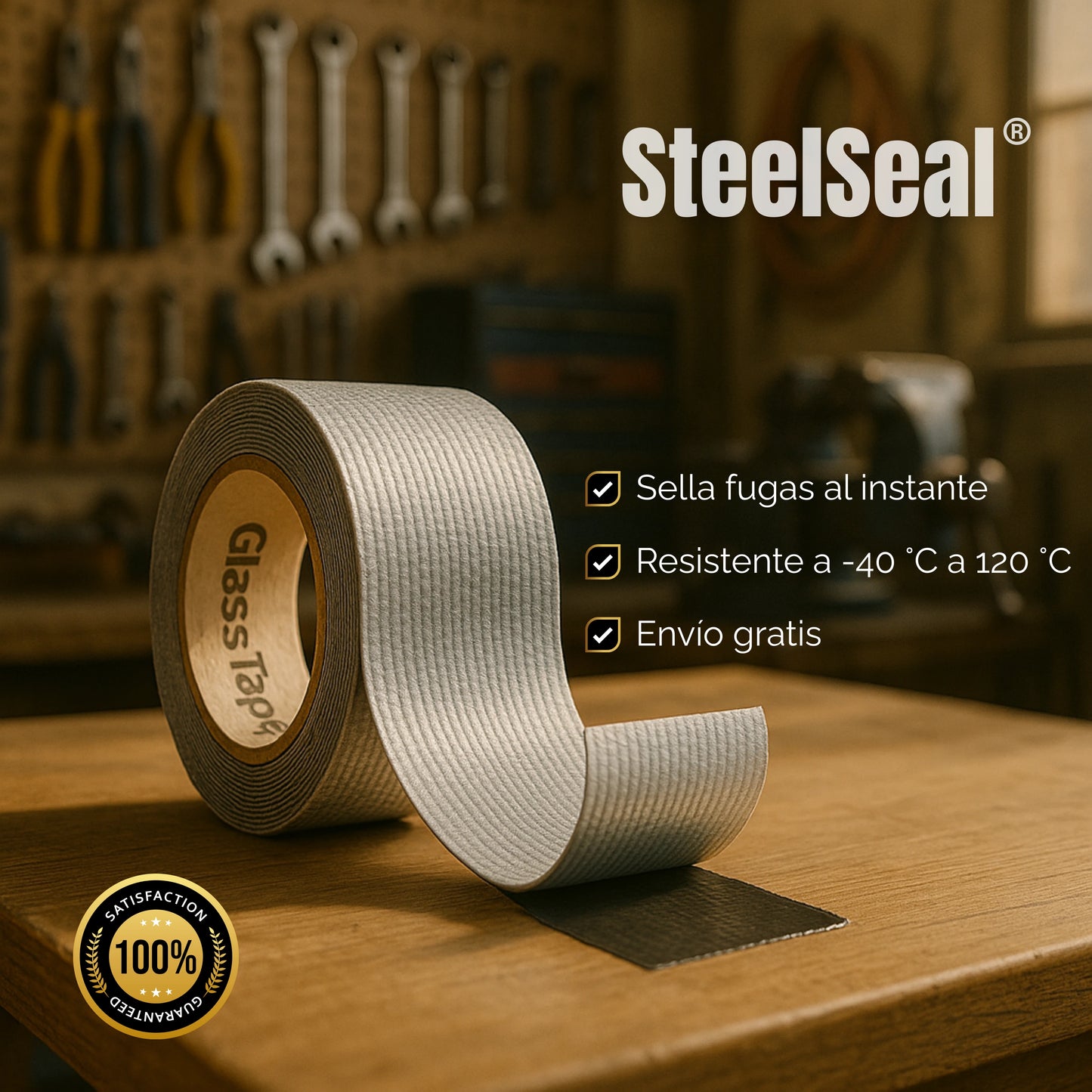 SteelSeal | Rollo de Cinta Industrial Impermeable