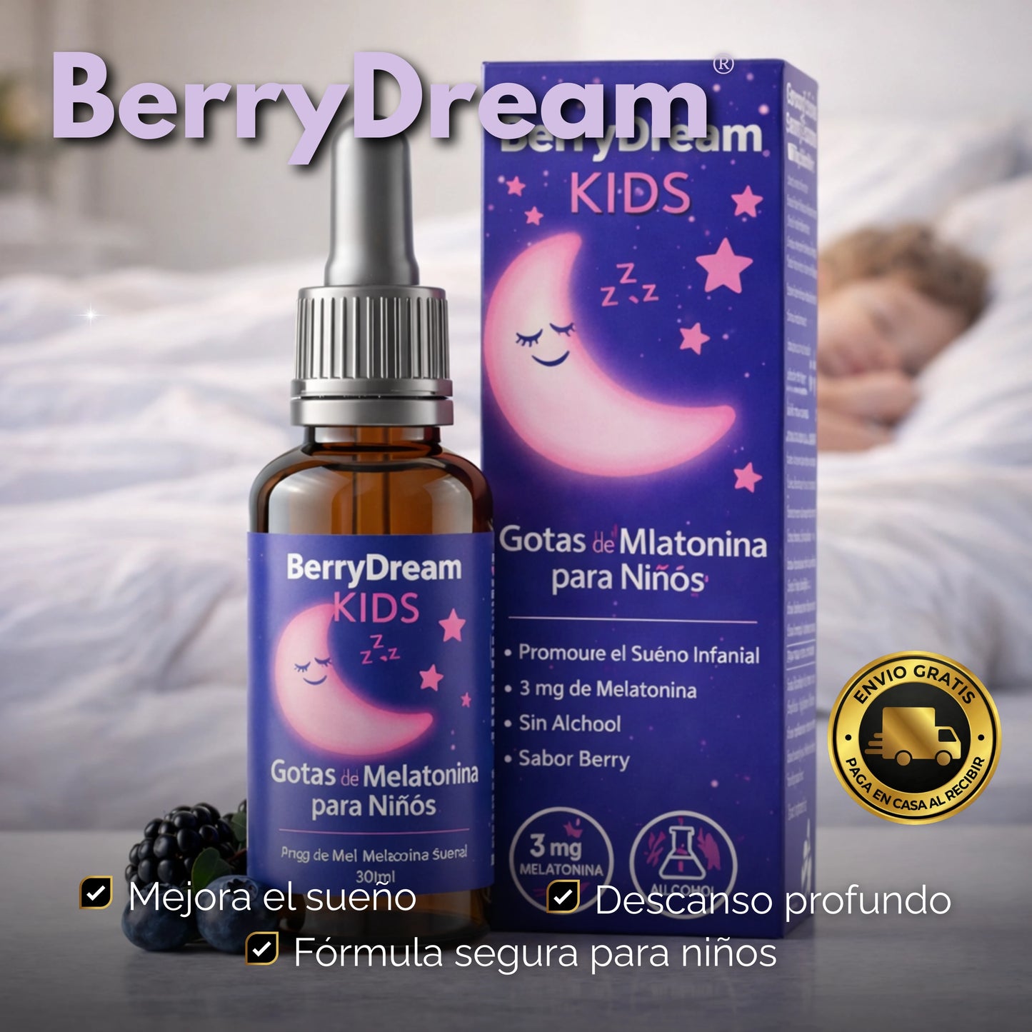 BerryDream | Suplemento Liquido Para El Sueño Infantil