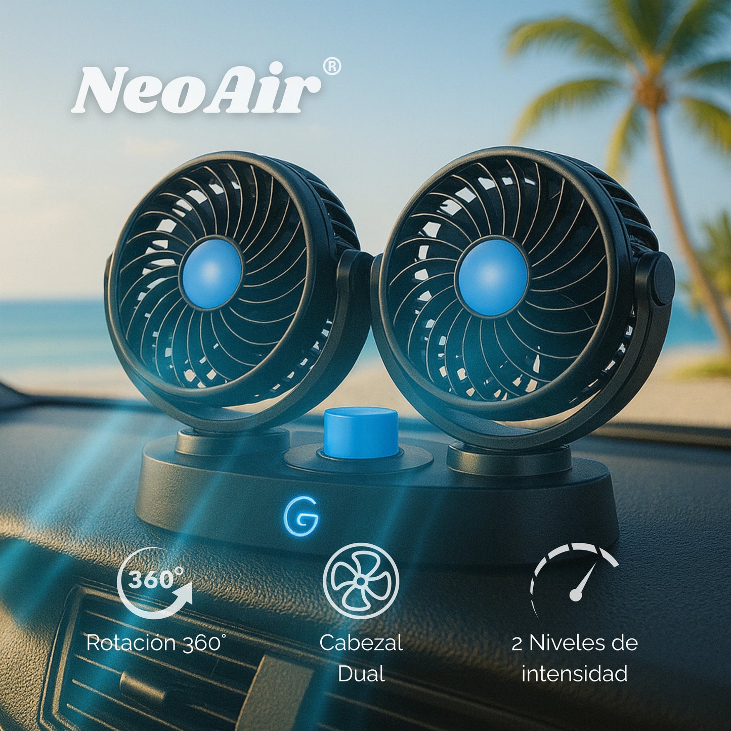 NeoAir | Ventilador Dual Para Vehículo