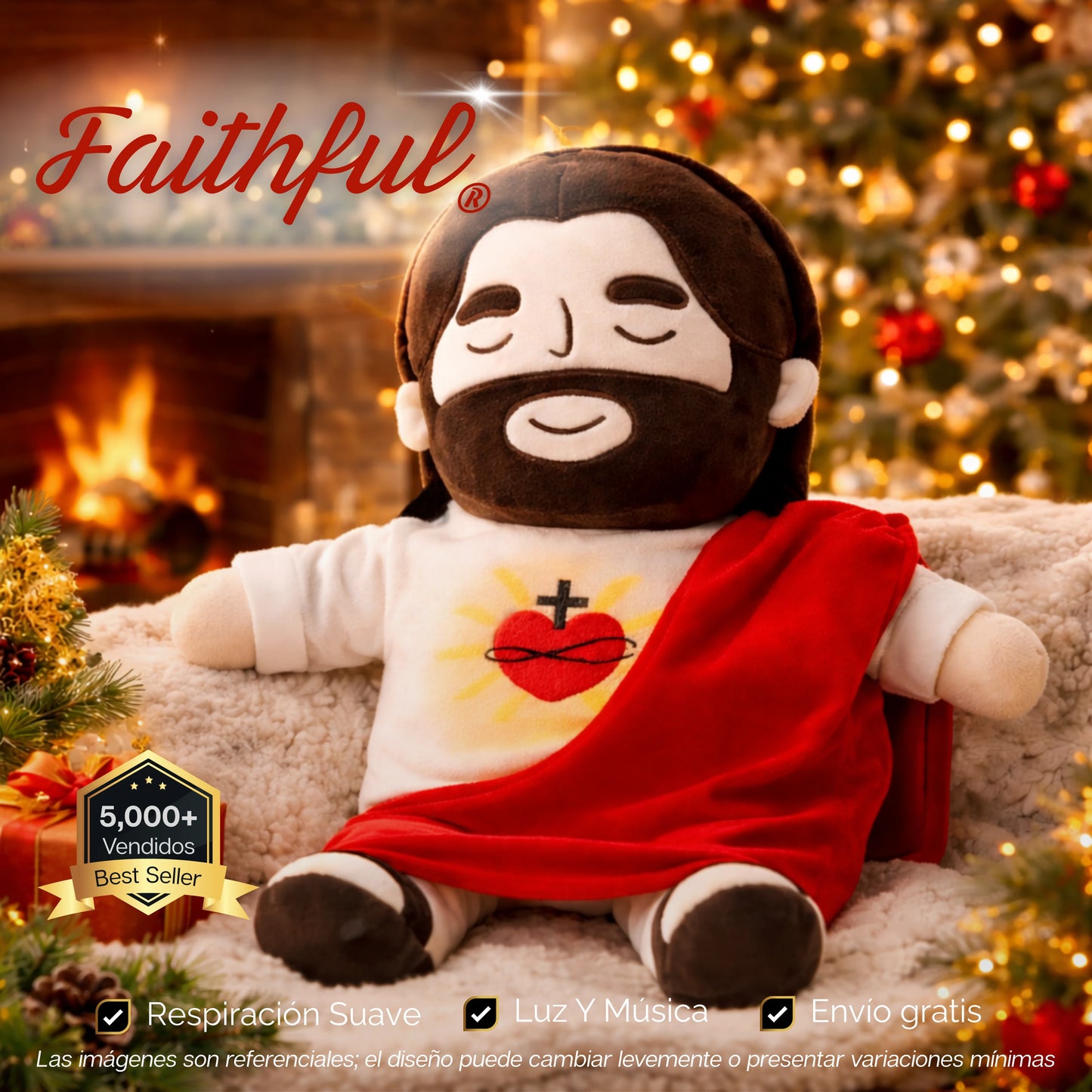 FaithFul | Peluche de Jesús Con Efectos de Sonido y Movimiento