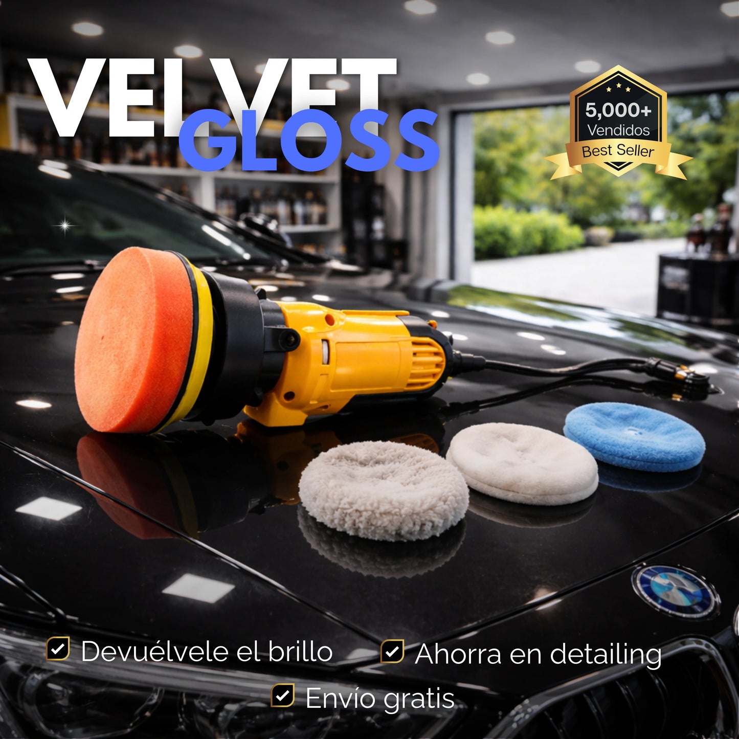 Velvet Gloss | Kit de Pulidora de Brillo Profesional