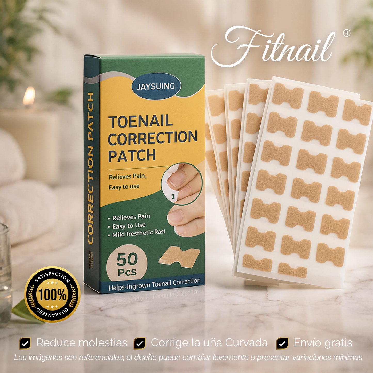 FitNail | Combo X2 Parches Correctores De Uñas Encarnadas