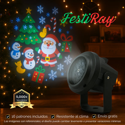 FestiRay | Proyector Led Navideño Envolvente Para Decoración