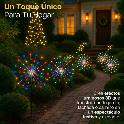 Shinejoy | Combo Luces Solares Navideñas de Fuegos Artificiales