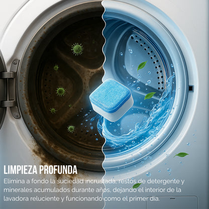 Cleava | Pastillas Limpieza Profunda Para Lavadora x 12