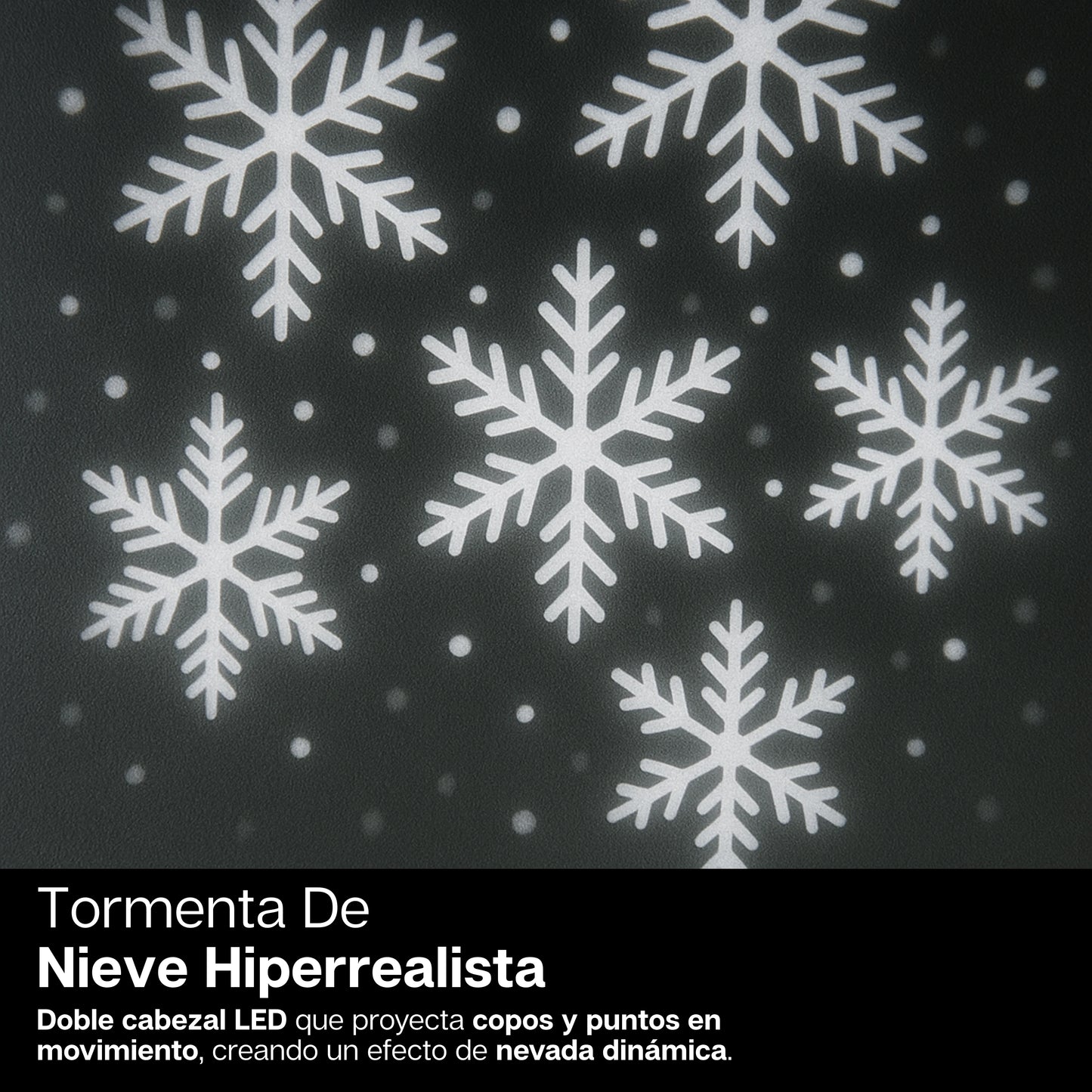 LumiSnow | Proyector Navideño Copos de Nieve HD
