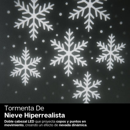 LumiSnow | Proyector Navideño Copos de Nieve HD