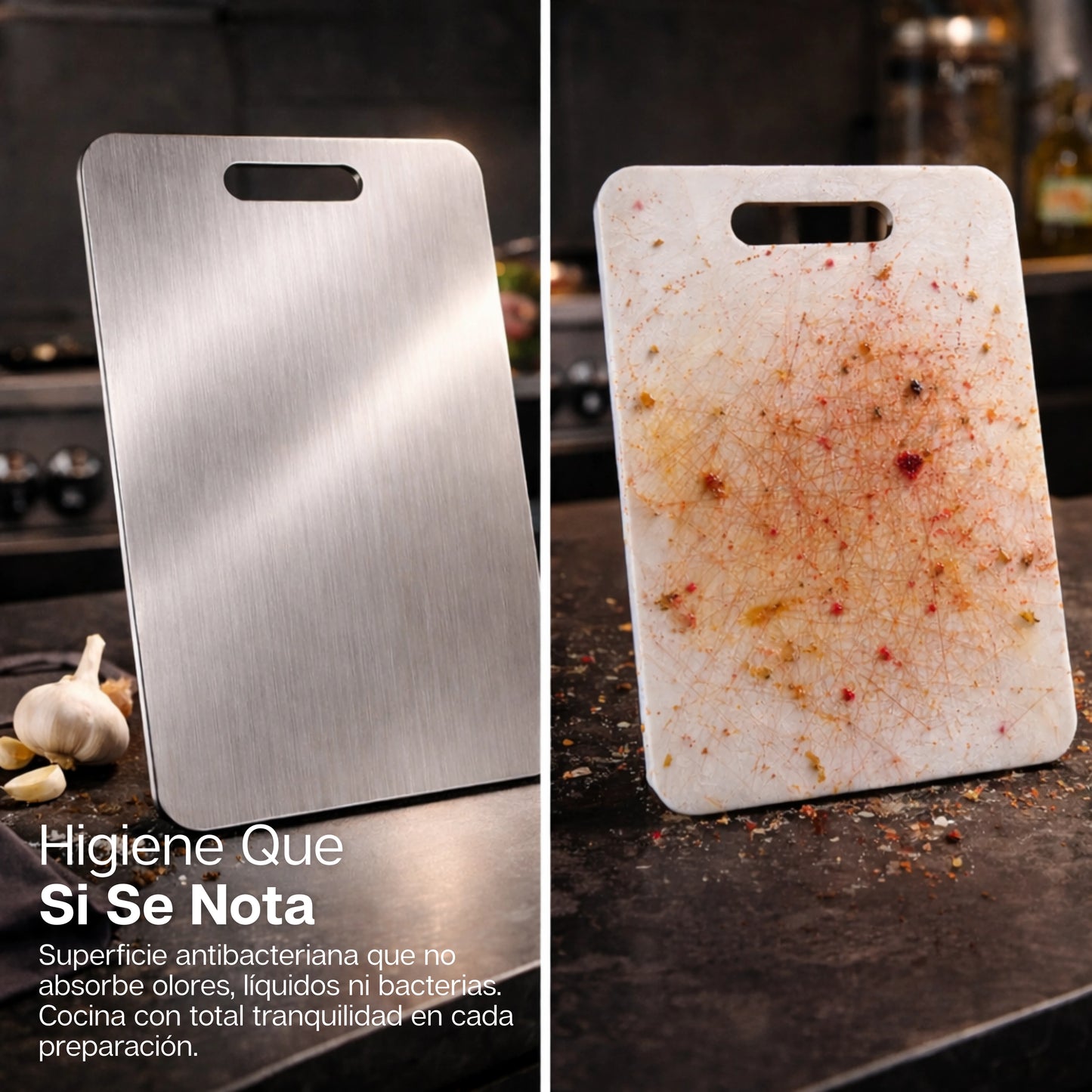 Chefion | Tabla De Corte De Acero Inoxidable Premium
