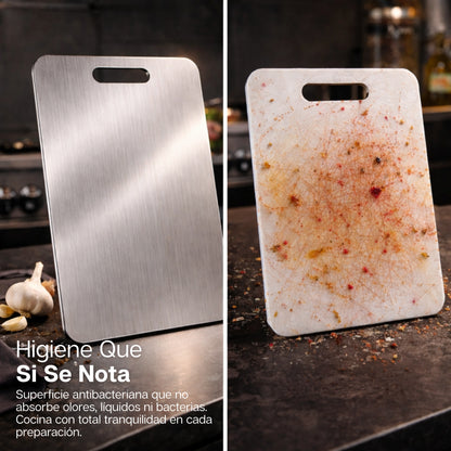 Chefion | Tabla De Corte De Acero Inoxidable Premium