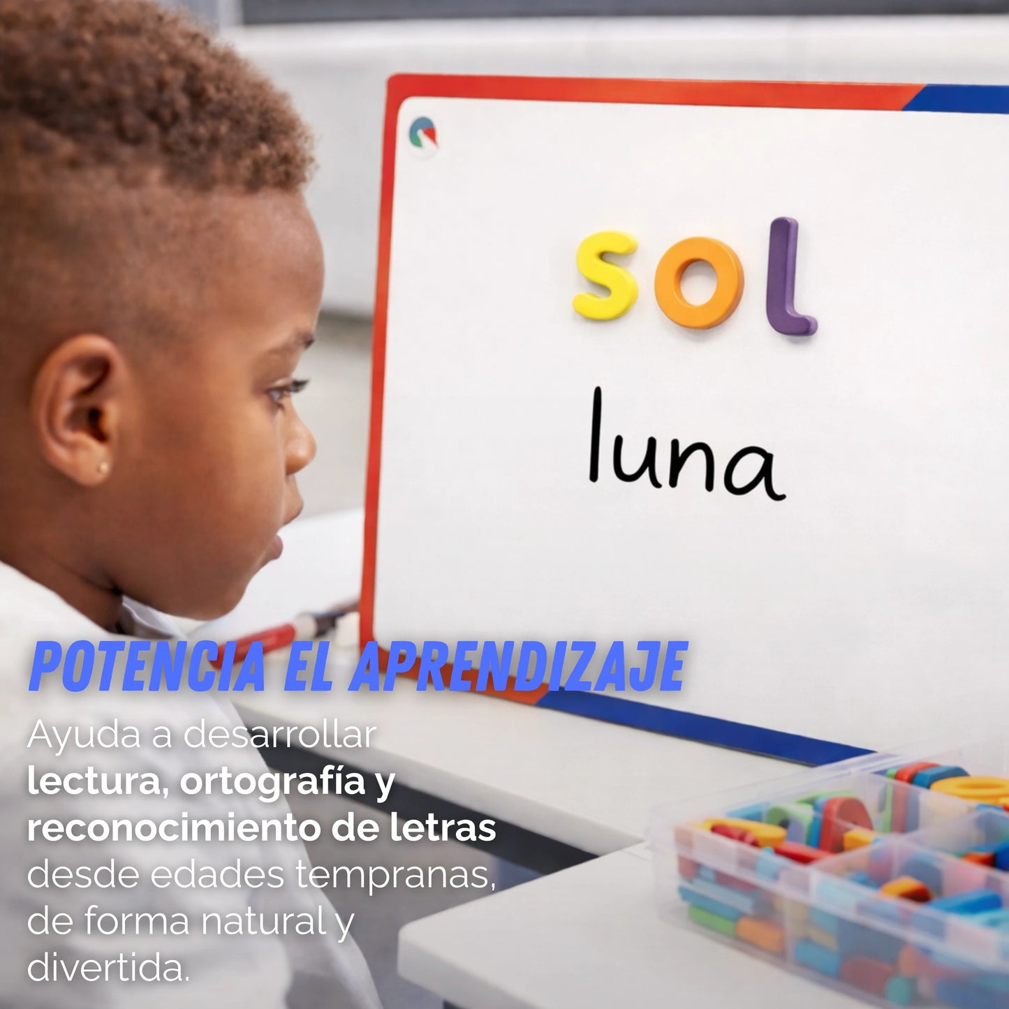 ABCPlay | Kit De Letras Magnéticas Y Pizarra Para Aprendizaje