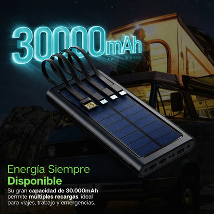 EcoVolt | Power Bank 100% Solar de 30000 Mah