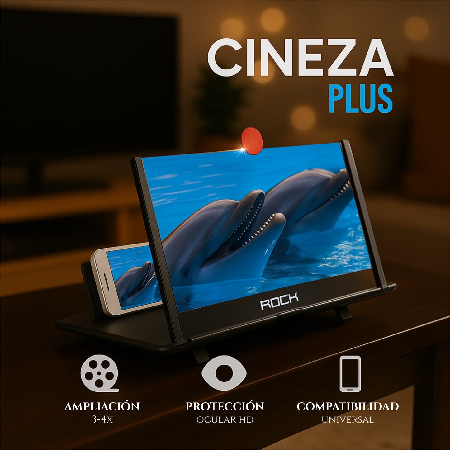 Cineza Plus | Amplificador de Pantalla HD Para Smartphones