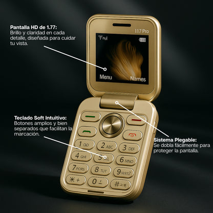 Lynk i17Pro | Teléfono Celular Plegable Multifunción