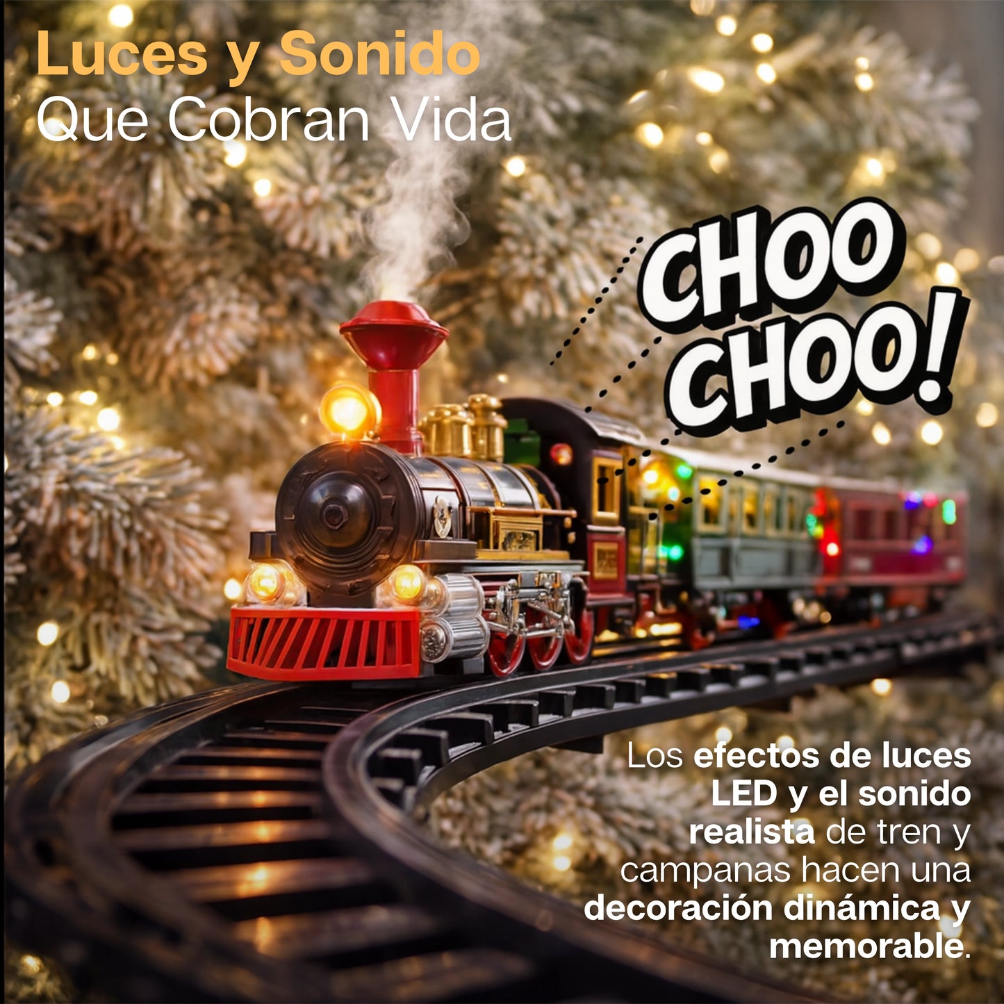 JoyTrain | Tren Navideño Acoplable Para Árbol de Navidad