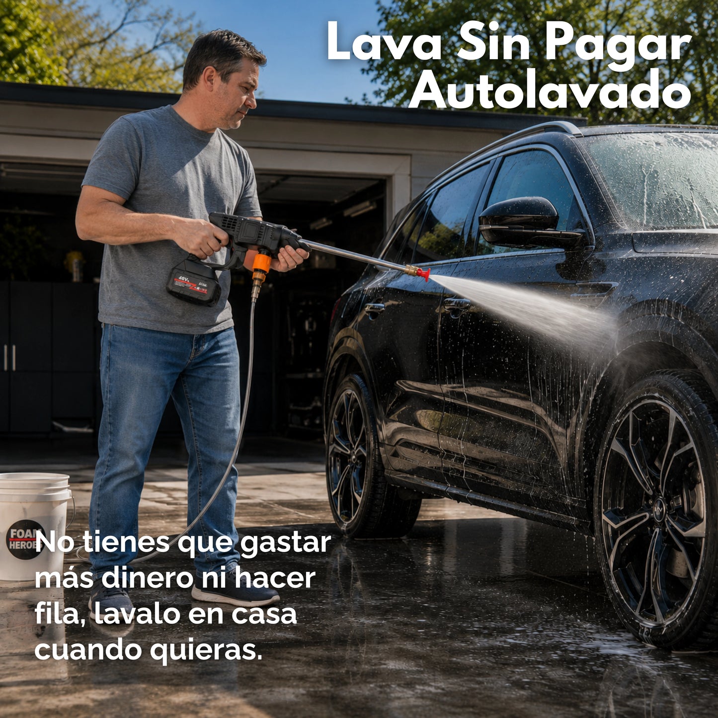 AquaRush | Hidrolavadora Inalámbrica Recargable