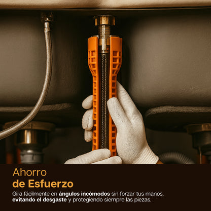 Griptor | Llave Fontanería 8 en 1 Profesional