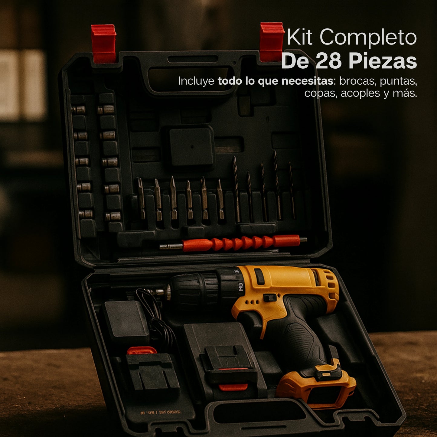 PowerCore | Kit Taladro Profesional de 28 Piezas