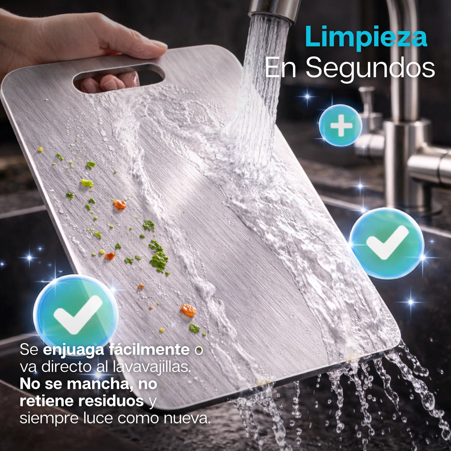 Chefion | Tabla De Corte De Acero Inoxidable Premium