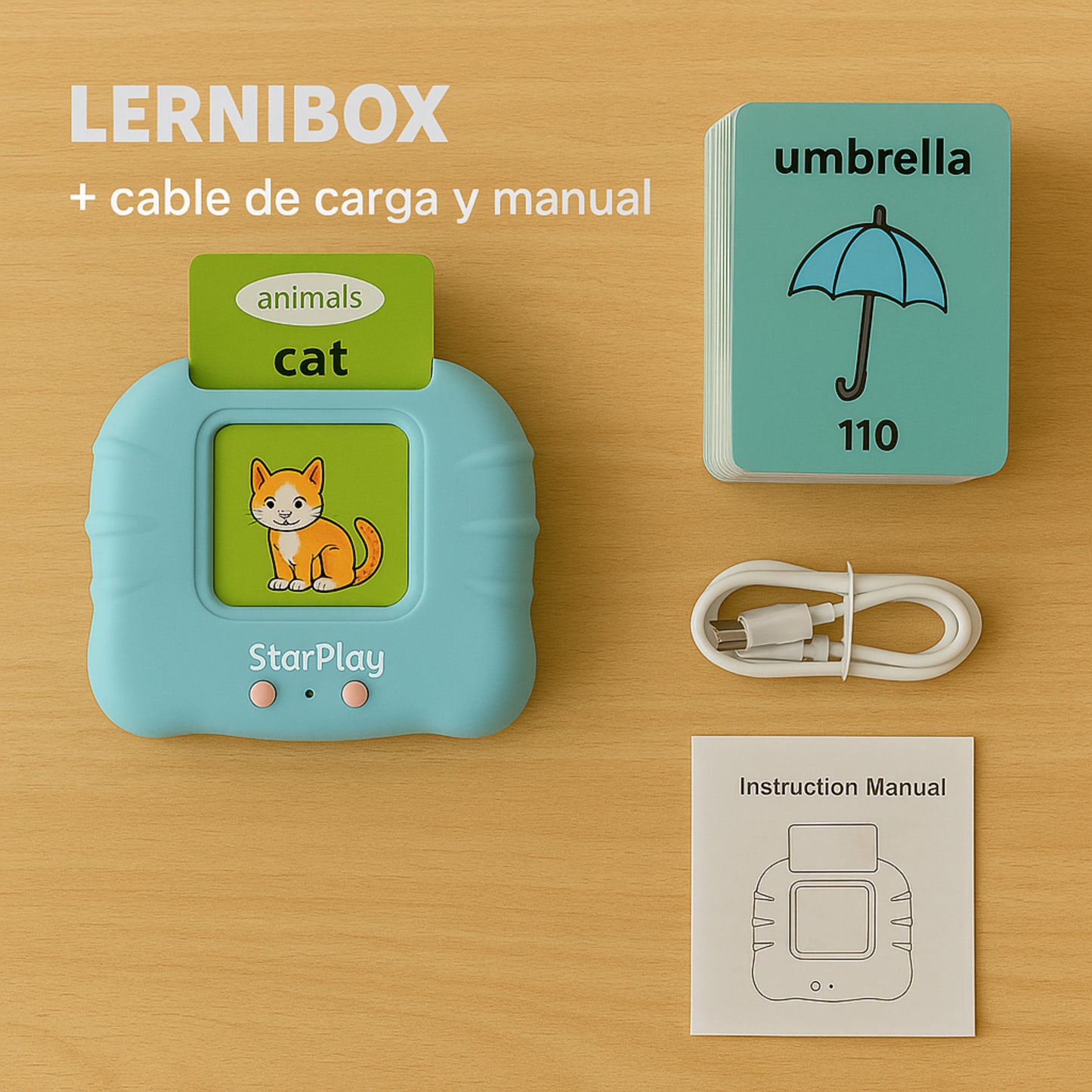 LerniBox | Lector de Tarjetas Didáctico Bilingüe