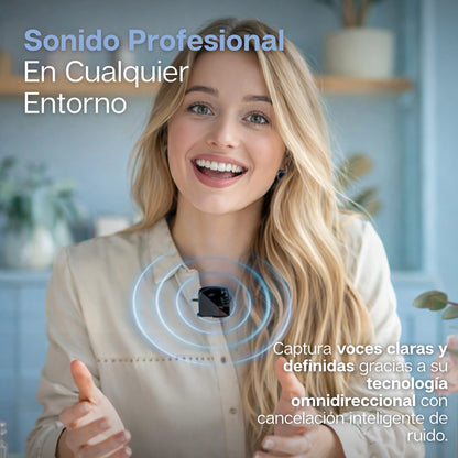 ClipSound Pro | Micrófono Inalámbrico de Solapa Profesional